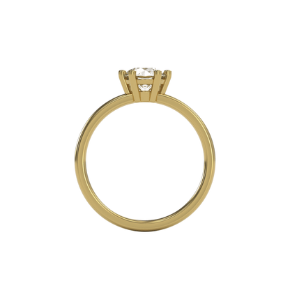 JANE 1ct Labor Diamant Rund Verlobungsring, 14K Gold