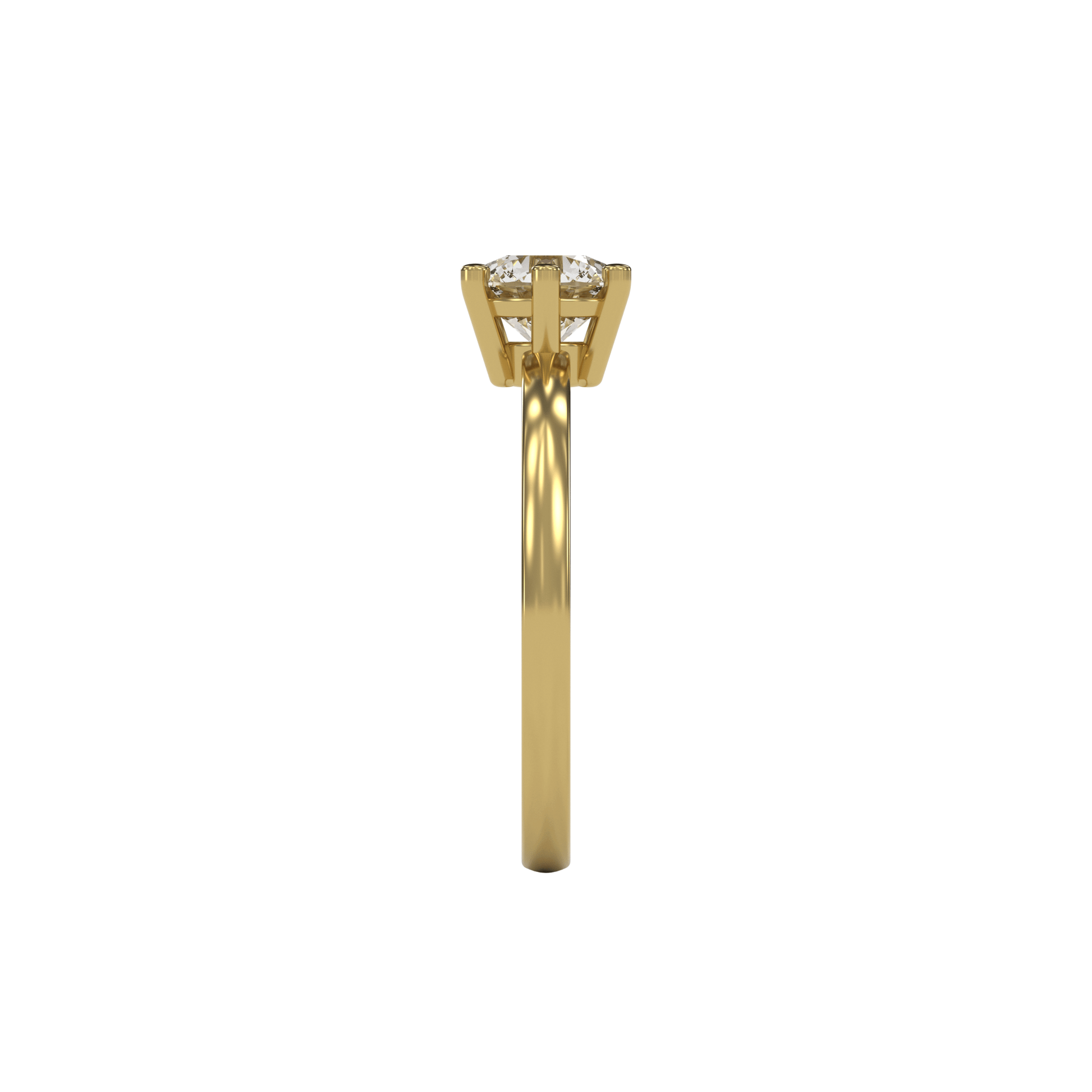 JANE 1ct Labor Diamant Rund Verlobungsring, 14K Gold