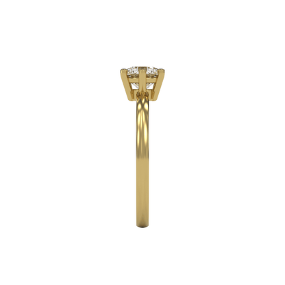 JANE 1ct Labor Diamant Rund Verlobungsring, 14K Gold