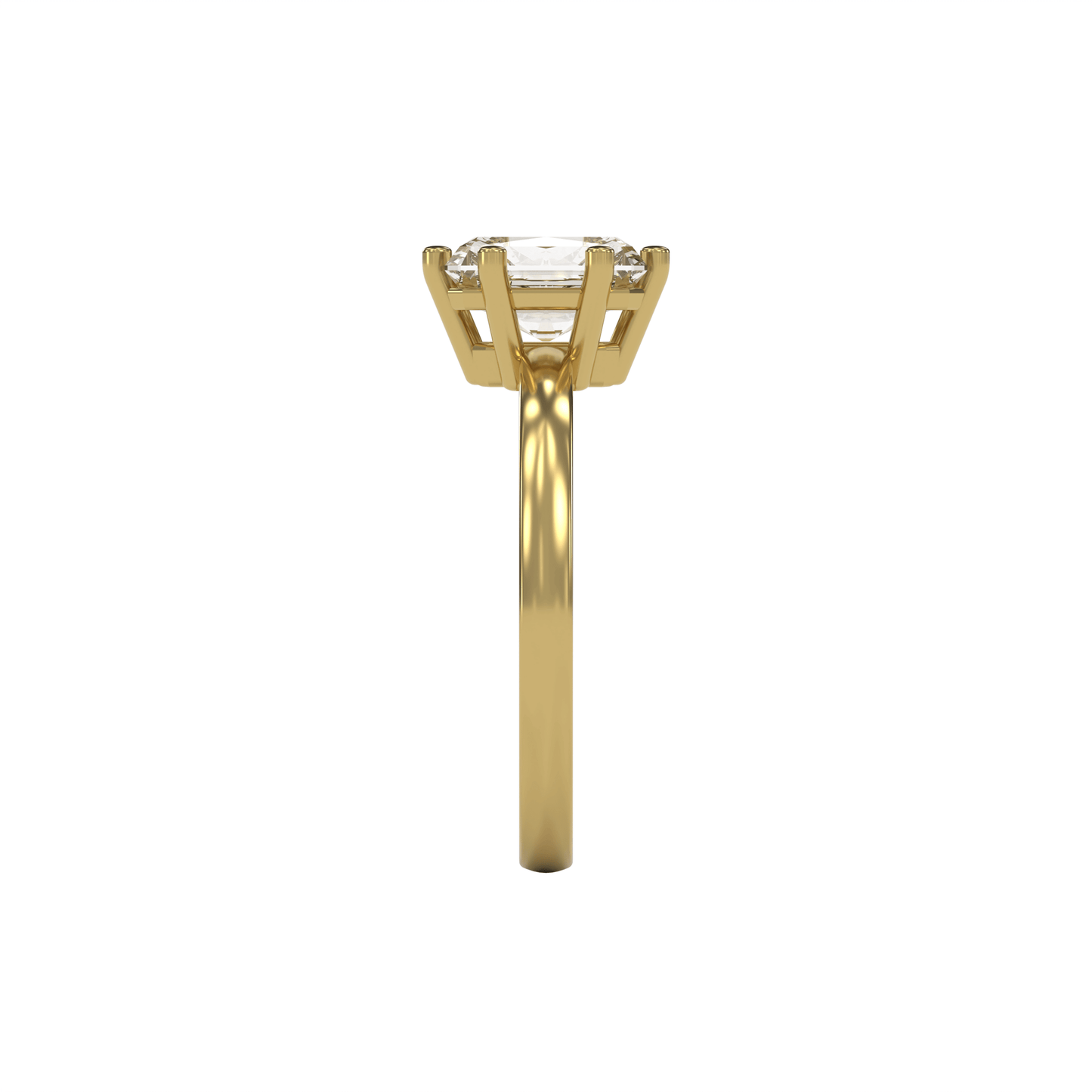 JANE 2ct Labor Diamant Radiant Verlobungsring, 14K Gold