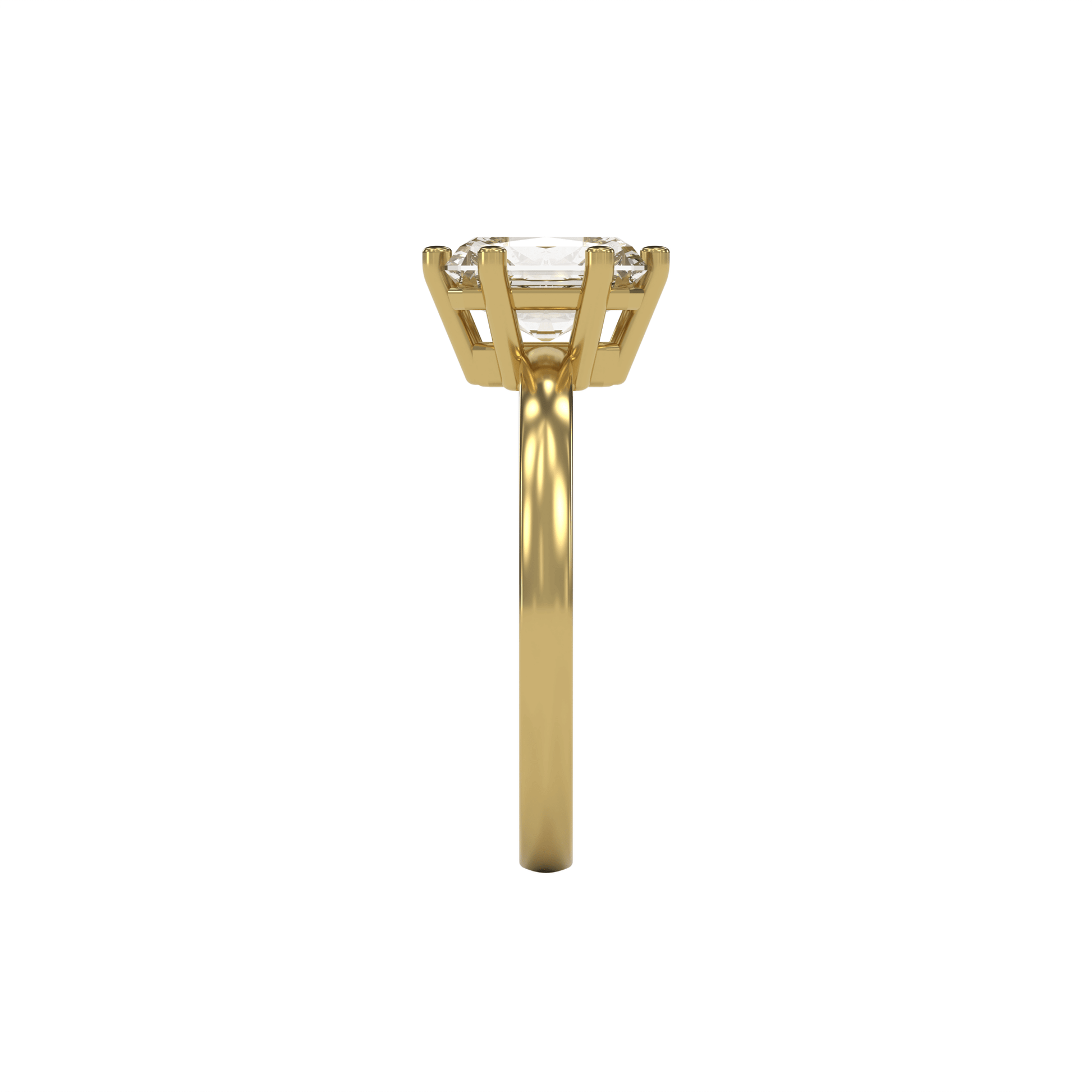 JANE 2ct Labor Diamant Radiant Verlobungsring, 14K Gold