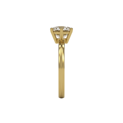 JANE 2ct Labor Diamant Rund Verlobungsring, 14K Gold