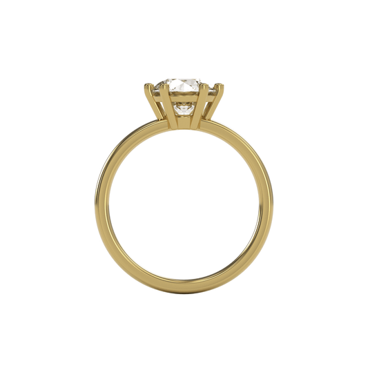 JANE 2ct Labor Diamant Rund Verlobungsring, 14K Gold