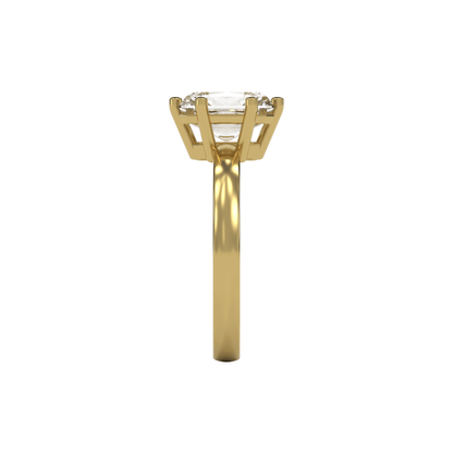 JANE 3ct Labor Diamant Radiant Verlobungsring, 14K Gold