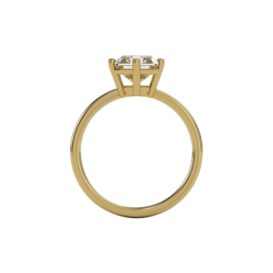 JANE 3ct Labor Diamant Radiant Verlobungsring, 14K Gold