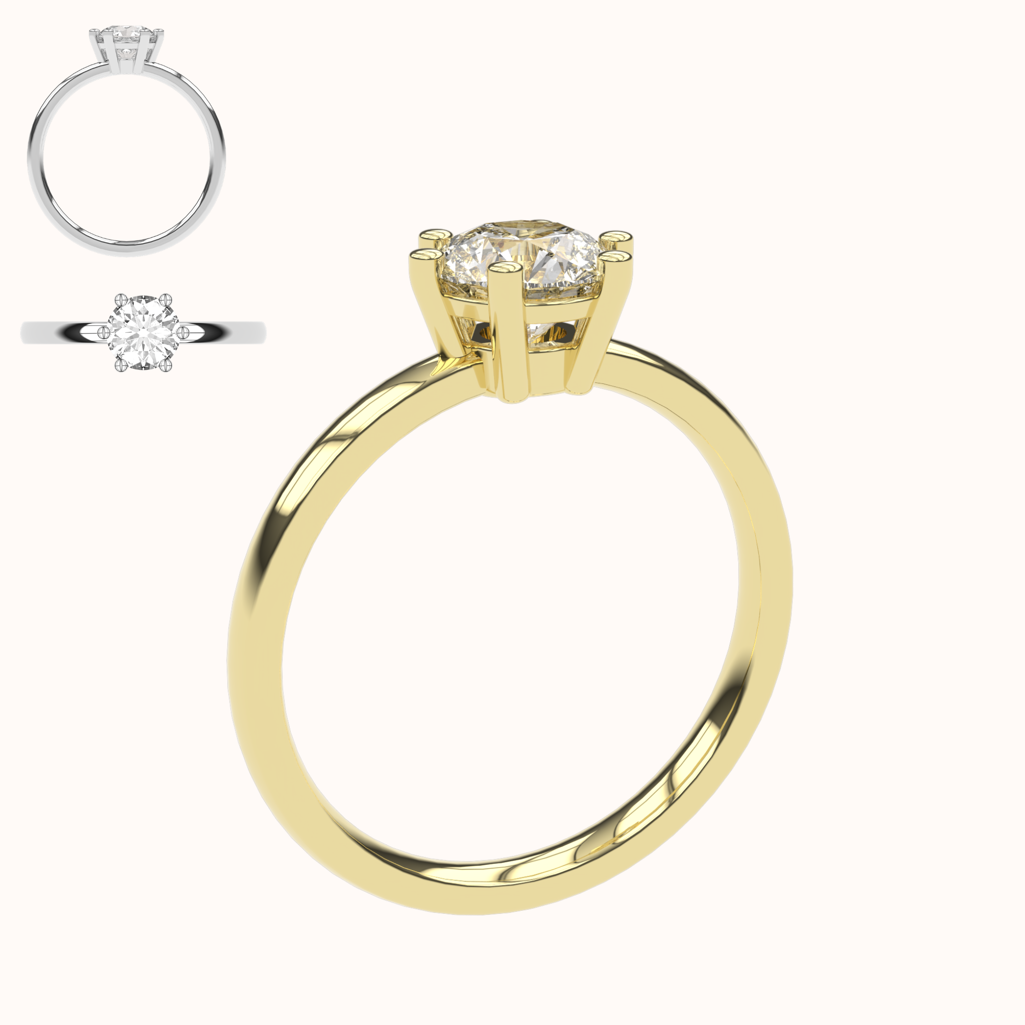 Jane - 1ct Engagement Ring| 14K Gold | 1ct Brilliant