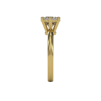 JULIA 2ct Labor Diamant Rund Verlobungsring, 14K Gold