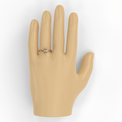 LISA 1ct Labor Diamant Radiant Verlobungsring , 14K Gold