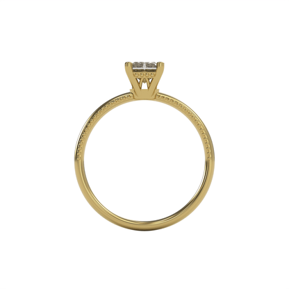 LISA 1ct Labor Diamant Radiant Verlobungsring , 14K Gold
