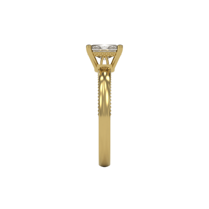 LISA 1ct Labor Diamant Radiant Verlobungsring , 14K Gold