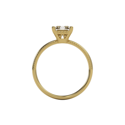 LISA 2ct Labor Diamant Radiant Verlobungsring, 14K Gold