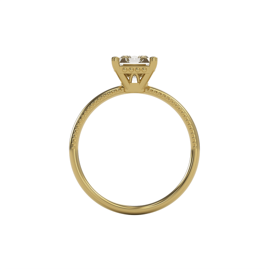 LISA 2ct Labor Diamant Radiant Verlobungsring, 14K Gold