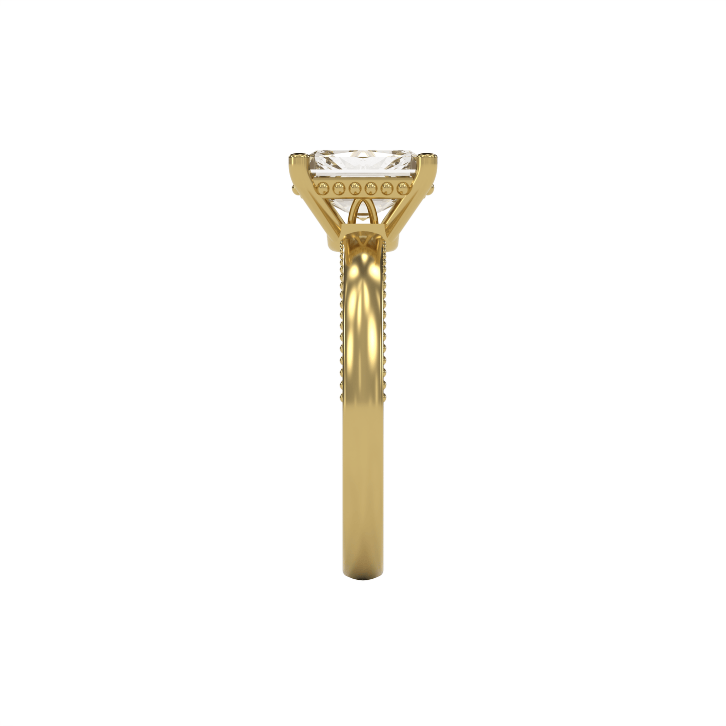 LISA 2ct Labor Diamant Radiant Verlobungsring, 14K Gold