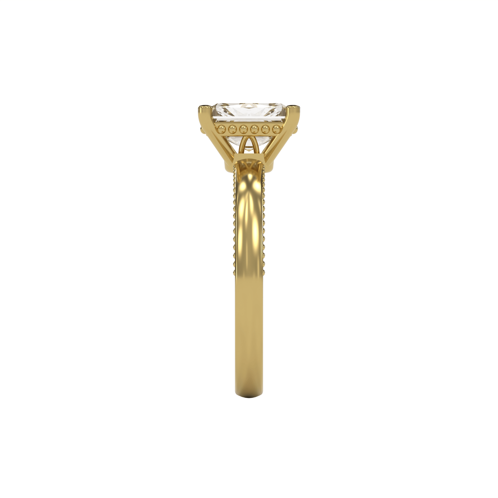 LISA 2ct Labor Diamant Radiant Verlobungsring, 14K Gold