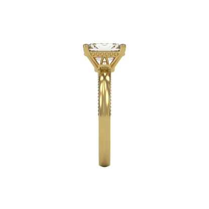 LISA 2ct Labor Diamant Radiant Verlobungsring, 14K Gold