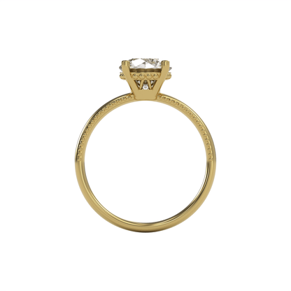 LISA 2ct Labor Diamant Rund Verlobungsring, 14K Gold