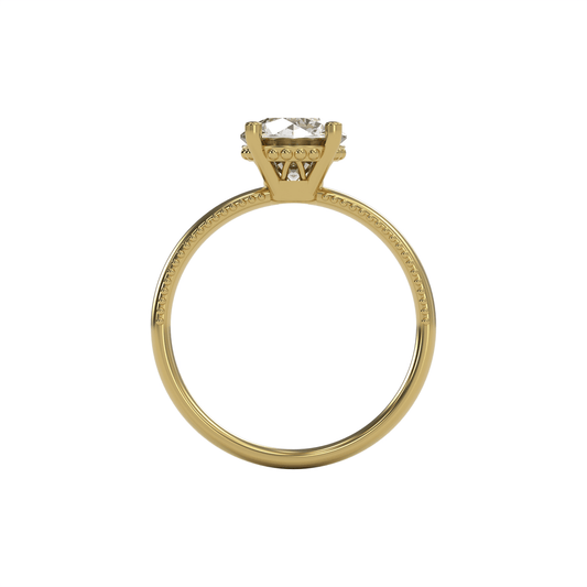 LISA 2ct Labor Diamant Rund Verlobungsring, 14K Gold