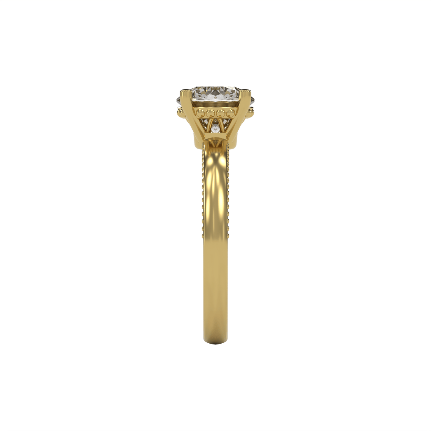 LISA 2ct Labor Diamant Rund Verlobungsring, 14K Gold