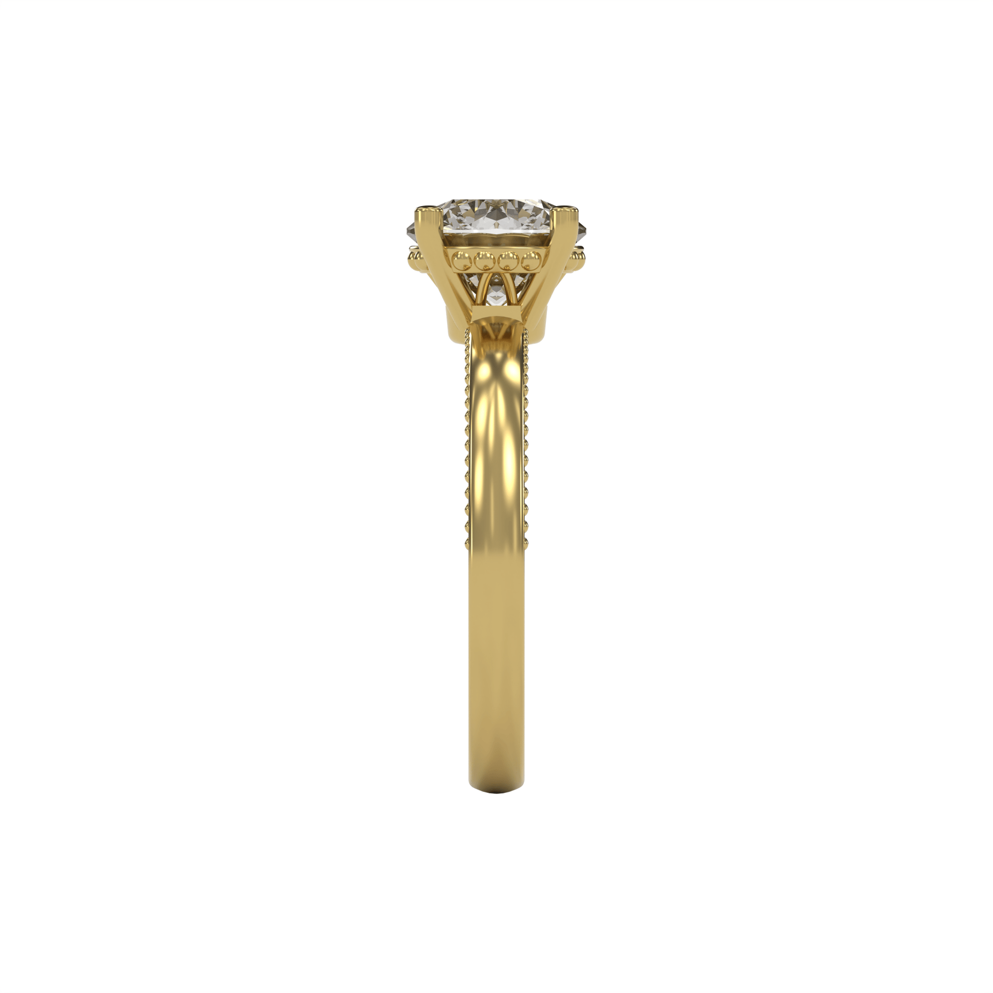 LISA 2ct Labor Diamant Rund Verlobungsring, 14K Gold