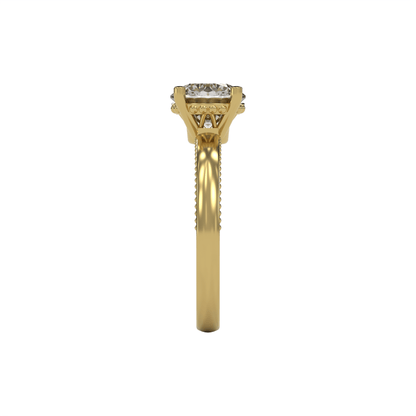 LISA 2ct Labor Diamant Rund Verlobungsring, 14K Gold