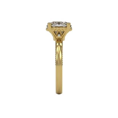 LISA 3ct Labor Diamant Rund Verlobungsring, 14K Gold