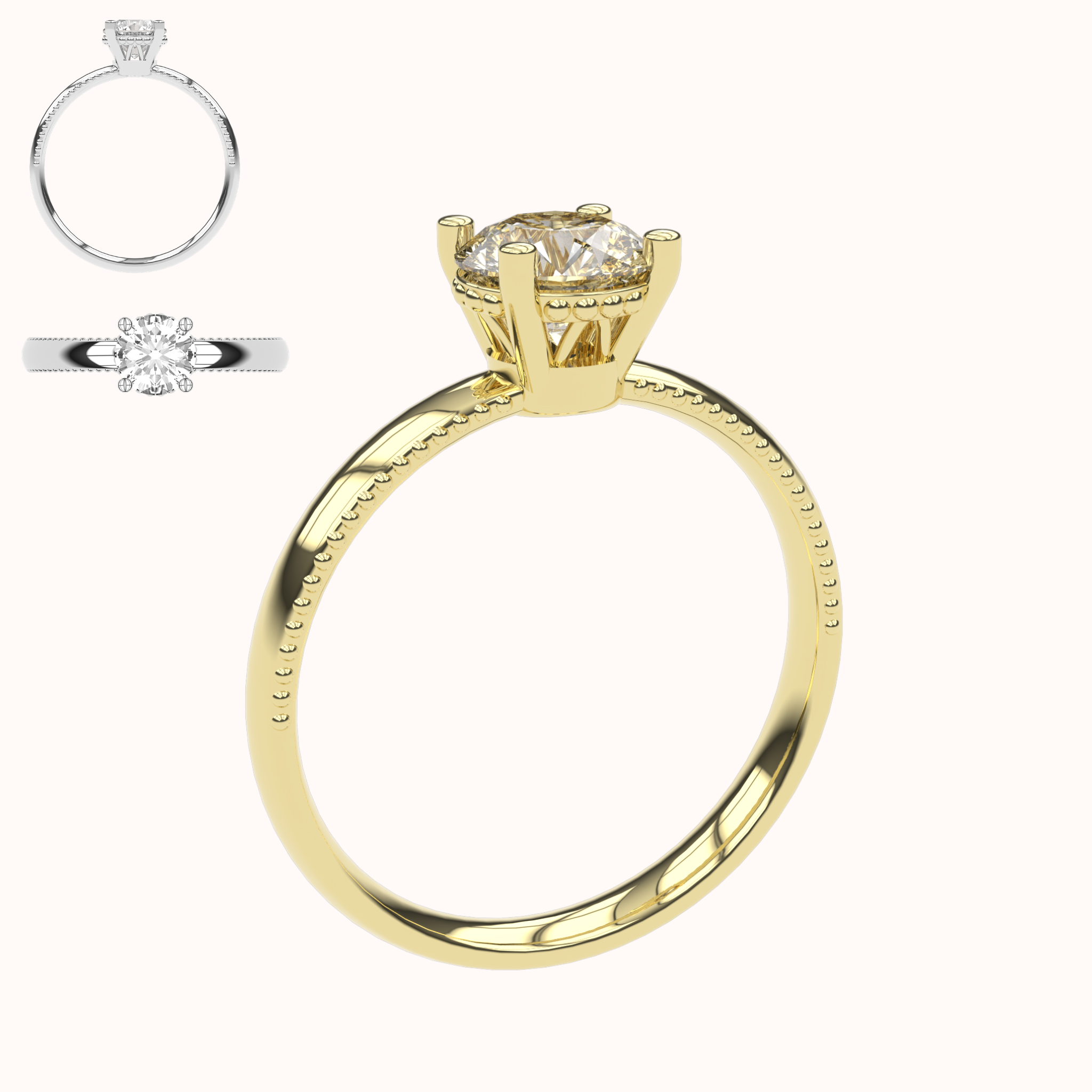 Lisa - 1 Karat Verlobungsring | 14K Gold | 1 Karat Brillant