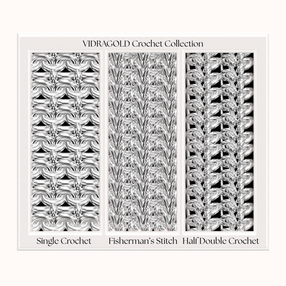 Crochet Kette Elizabeth - 925 Sterling Silber - VIDRAGOLD Crochet Collection