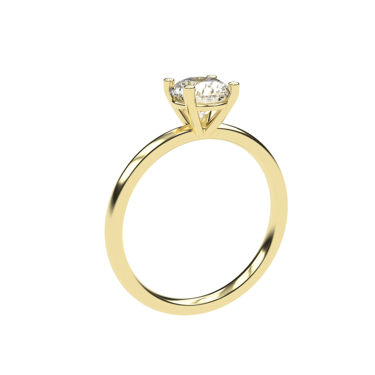 Elena - 1ct High Setting | 14K Gold | 1ct Brilliant Cut Cubic Zirconia