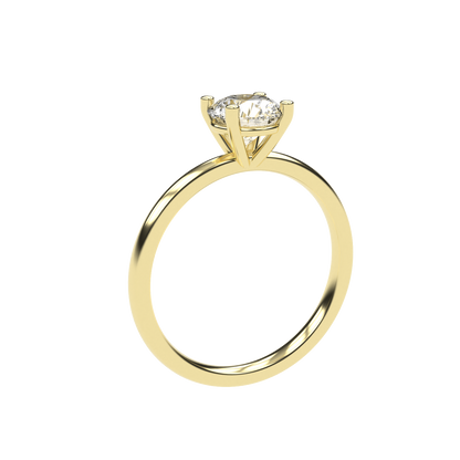 Elena - 1ct High Setting | 14K Gold | 1ct Brilliant Cut Cubic Zirconia