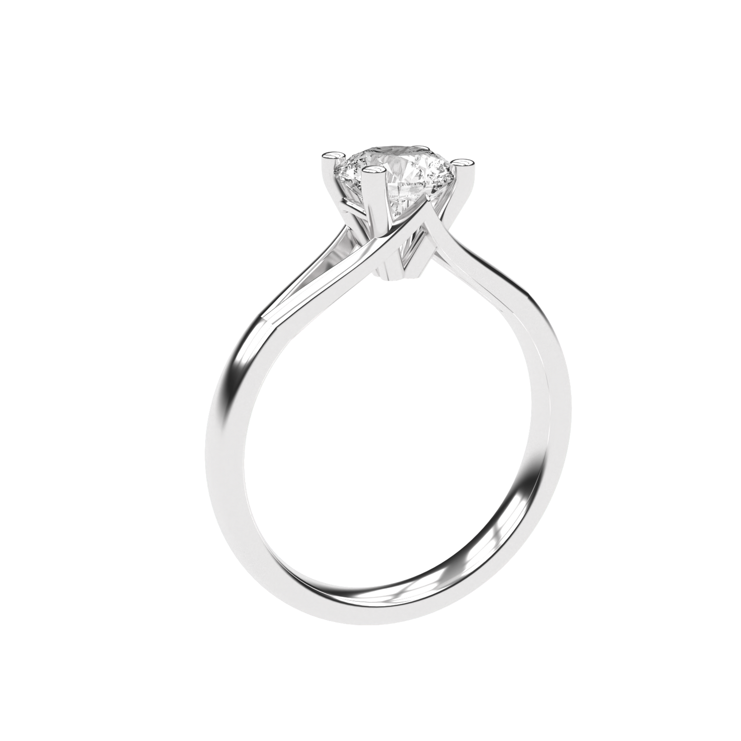 Amelia - 1ct Signature High Setting | 14K Gold | 1ct Brilliant geschliffener Zirkonia