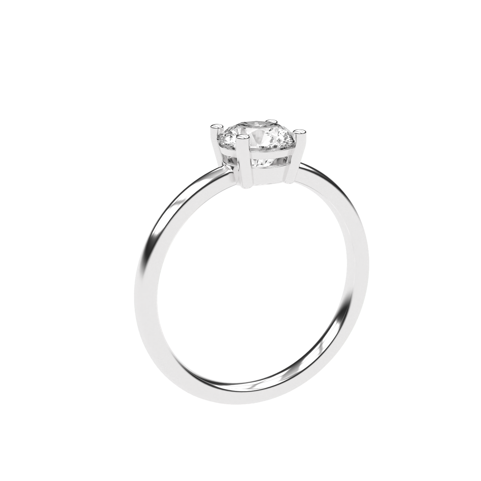 Clara - 1 Karat niedrige Fassung | 14K Gold | 1 Karat Brillant