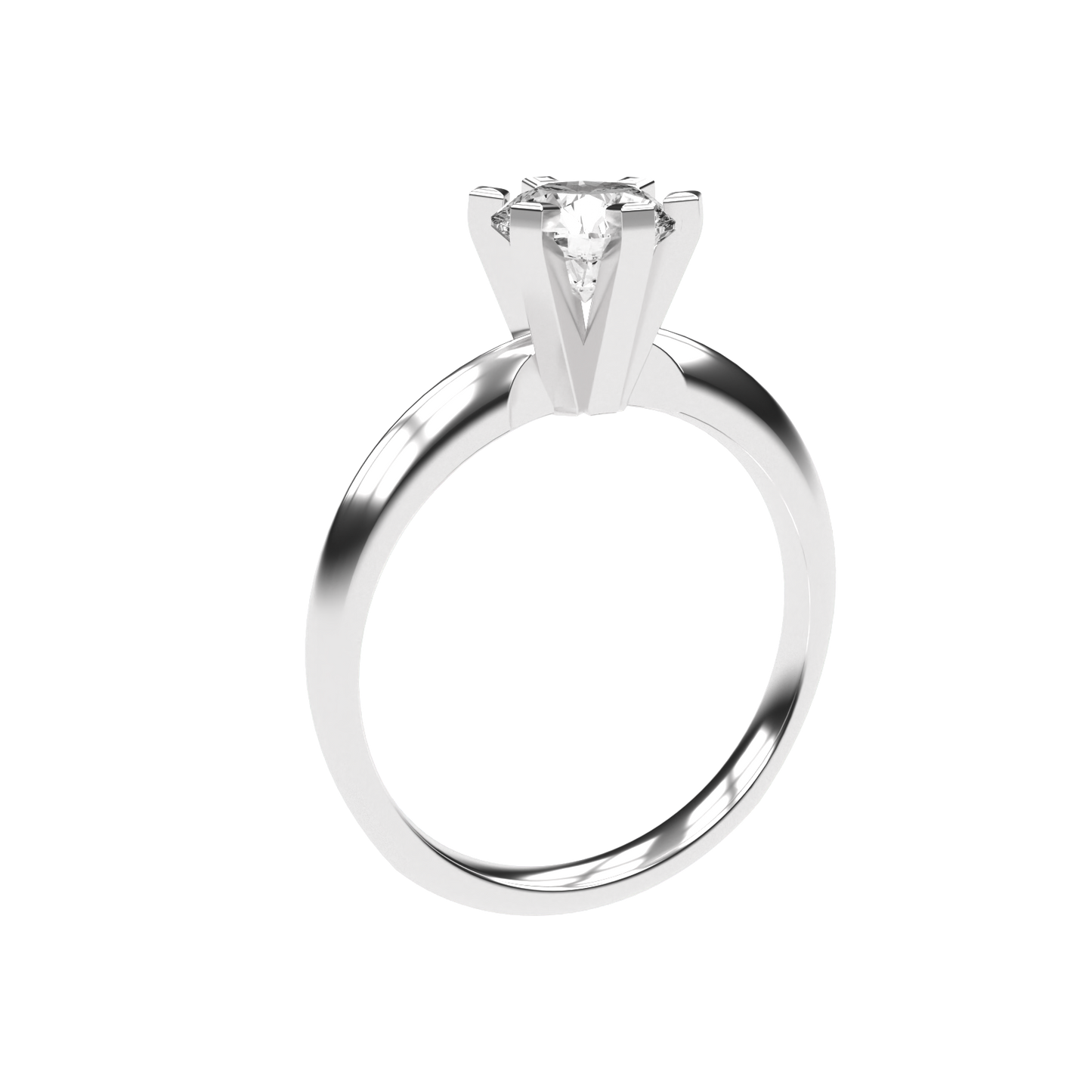 Sophia - 1ct Six Prong High Setting | 14K Gold | 1ct Brilliant geschliffener Zirkonia