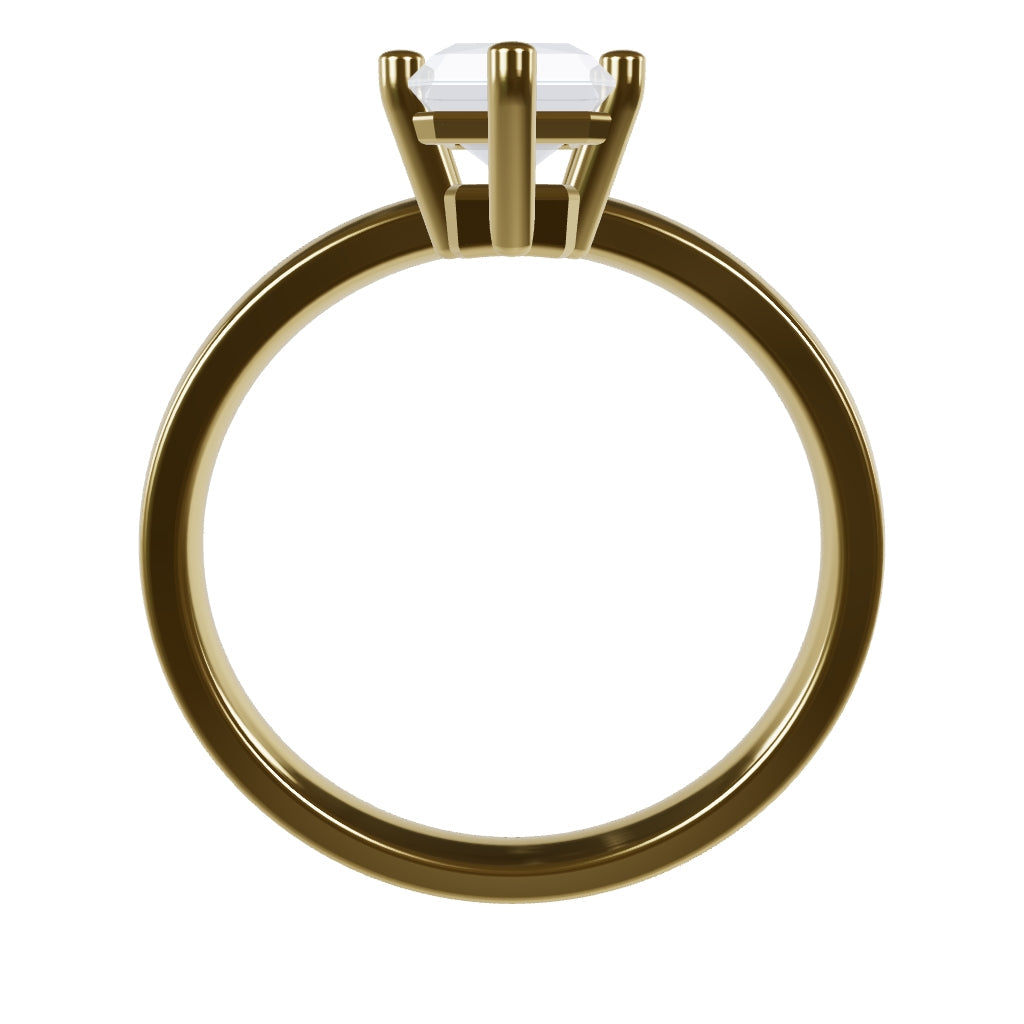 JANE 1ct Labor Diamant Radiant Verlobungsring, 14K Gold