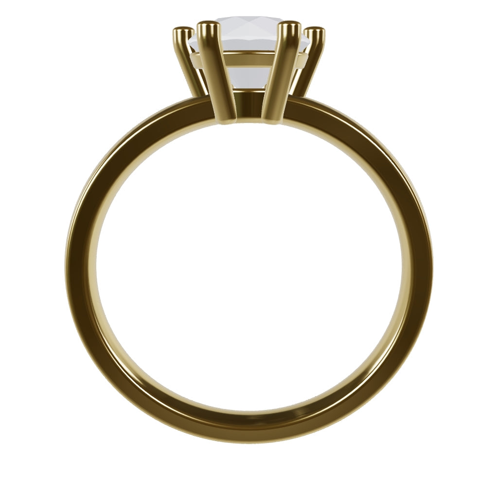 JANE 1ct Labor Diamant Rund Verlobungsring, 14K Gold