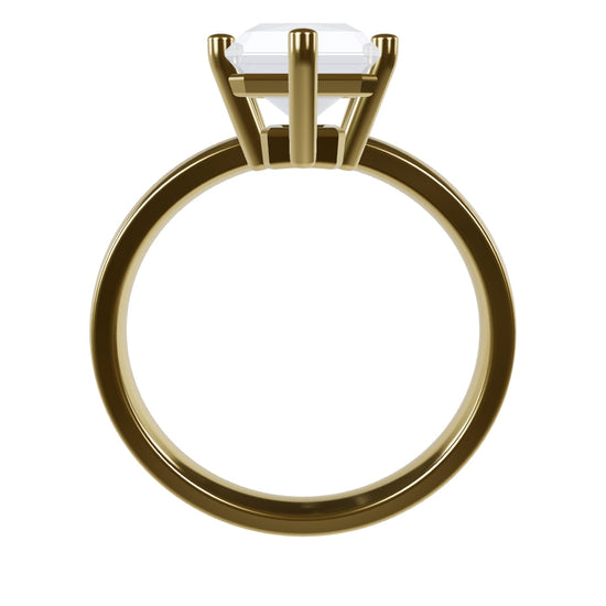 JANE 2ct Labor Diamant Radiant Verlobungsring, 14K Gold