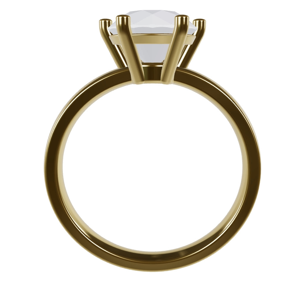 JANE 2ct Labor Diamant Rund Verlobungsring, 14K Gold