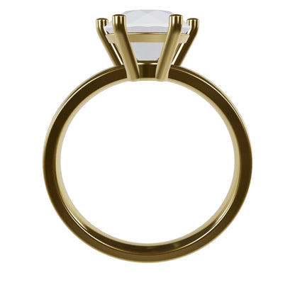 JANE 2ct Labor Diamant Rund Verlobungsring, 14K Gold