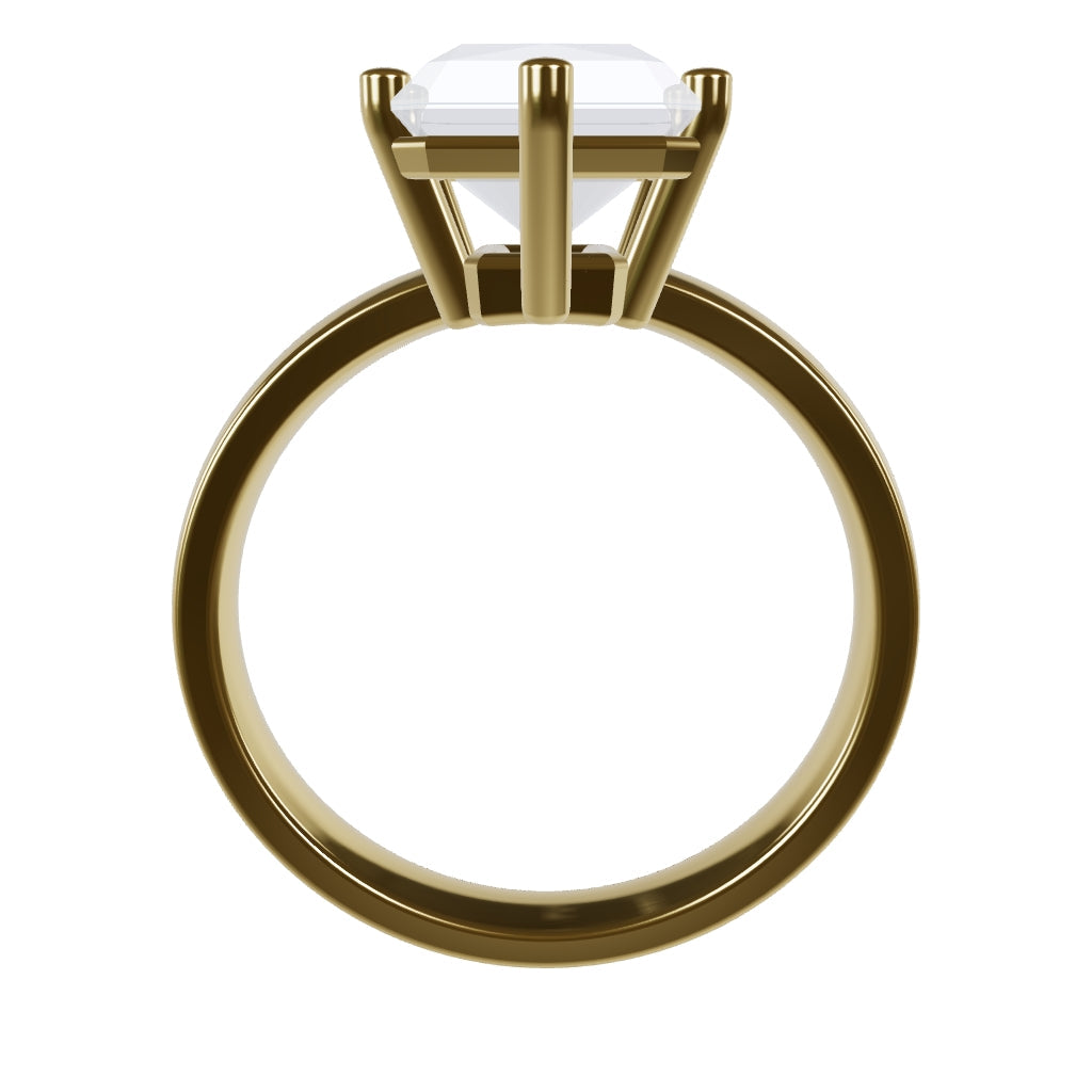JANE 3ct Labor Diamant Radiant Verlobungsring, 14K Gold