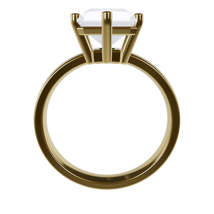 JANE 3ct Labor Diamant Radiant Verlobungsring, 14K Gold
