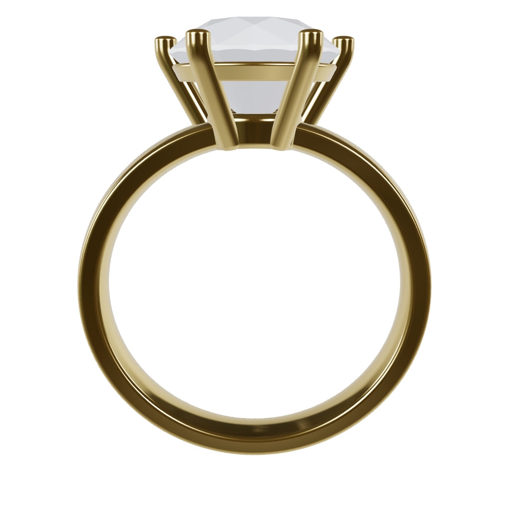 JANE 3ct Labor Diamant Rund Verlobungsring, 14K Gold