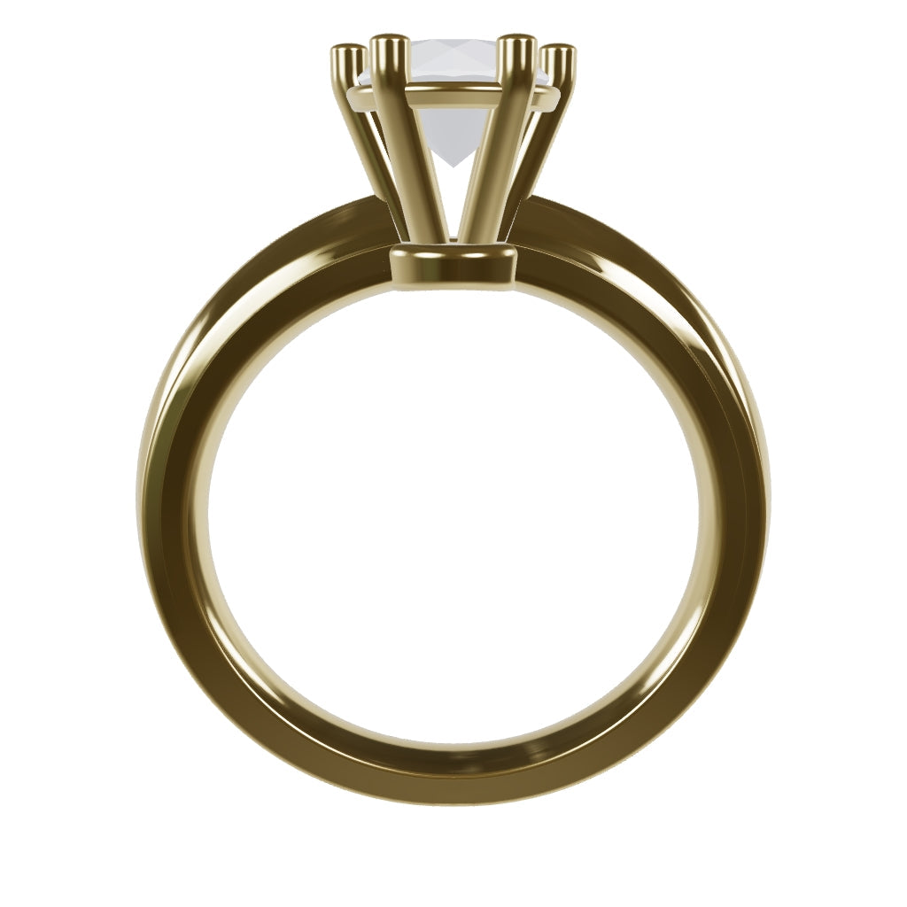 JULIA 1ct Labor Diamant Rund Verlobungsring, 14K Gold