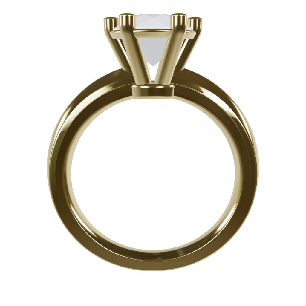 JULIA 2ct Labor Diamant Rund Verlobungsring, 14K Gold