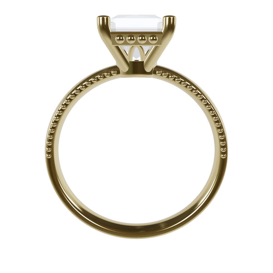 LISA 2ct Labor Diamant Radiant Verlobungsring, 14K Gold
