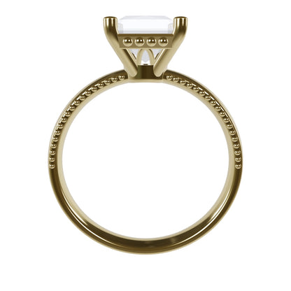 LISA 2ct Labor Diamant Radiant Verlobungsring, 14K Gold