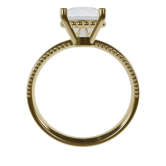 LISA 2ct Labor Diamant Rund Verlobungsring, 14K Gold