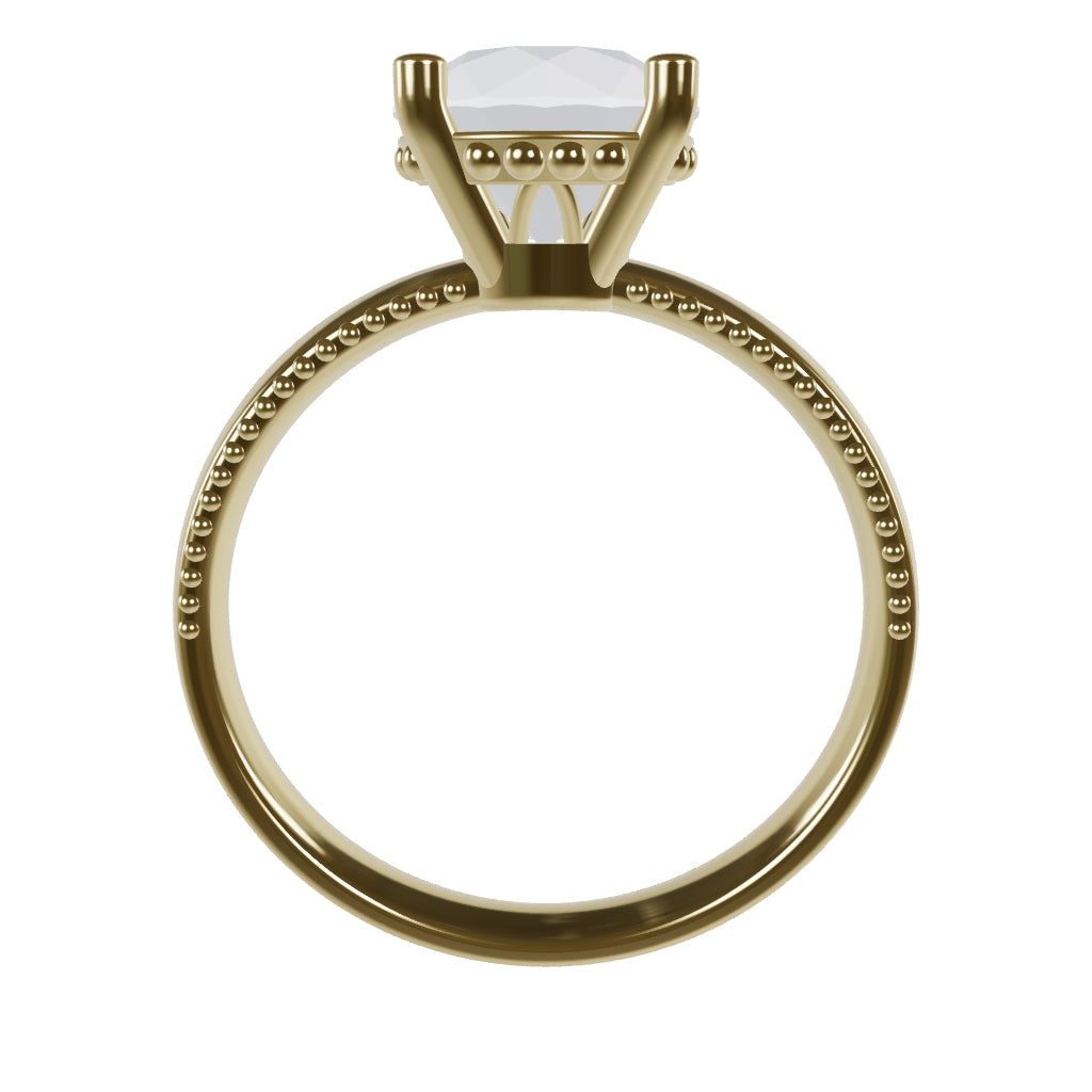 LISA 2ct Labor Diamant Rund Verlobungsring, 14K Gold