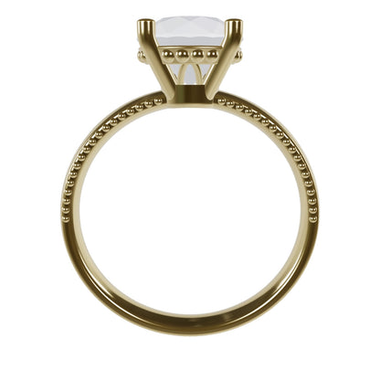 LISA 2ct Labor Diamant Rund Verlobungsring, 14K Gold