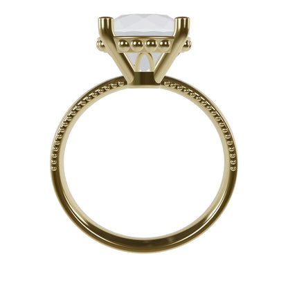 LISA 3ct Labor Diamant Rund Verlobungsring, 14K Gold