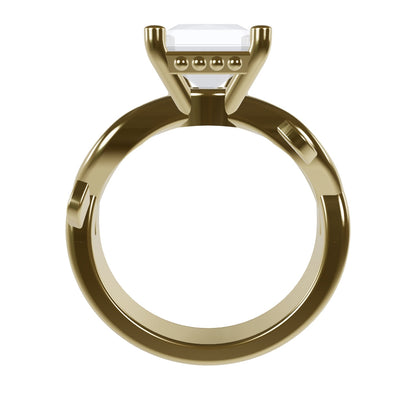 ROSA 2ct Labor Diamant Radiant Verlobungsring, 14K Gold