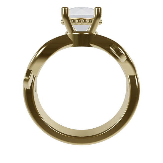 ROSA 1ct Labor Diamant Rund Verlobungsring, 14K Gold